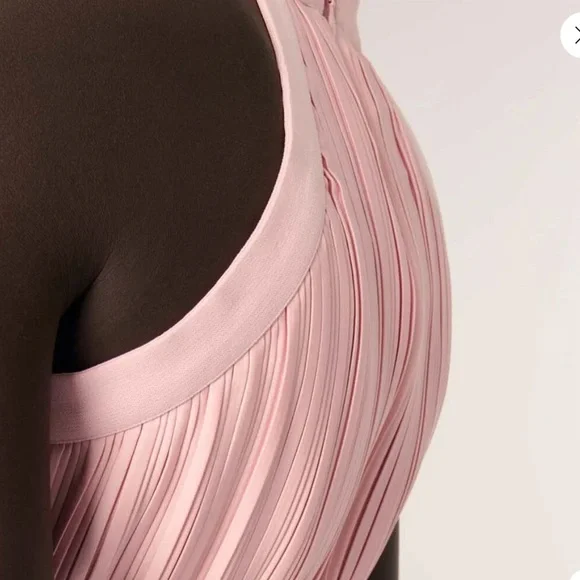 NWT Maje Pleated Pink Dress Size 38. - Picture 5 of 11